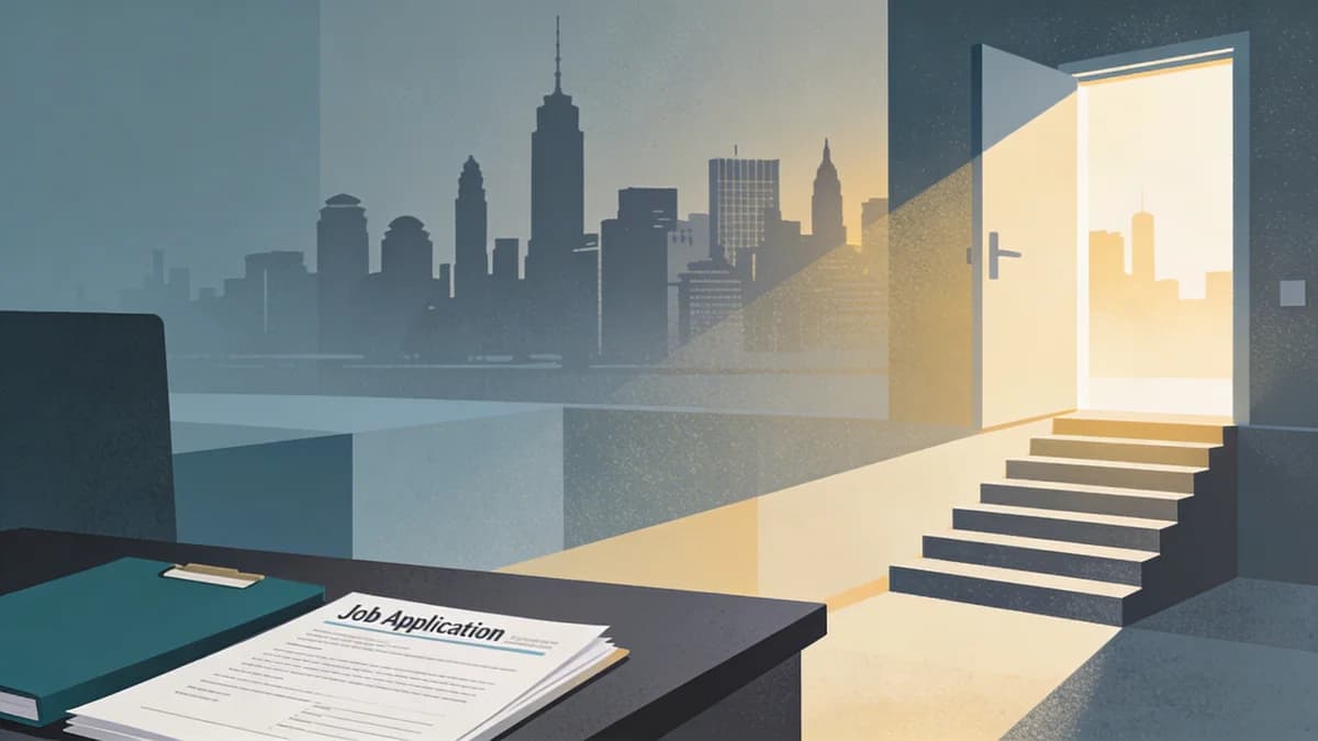 Abstract illustration representing career paths and recovery support in New York addiction treatment programs