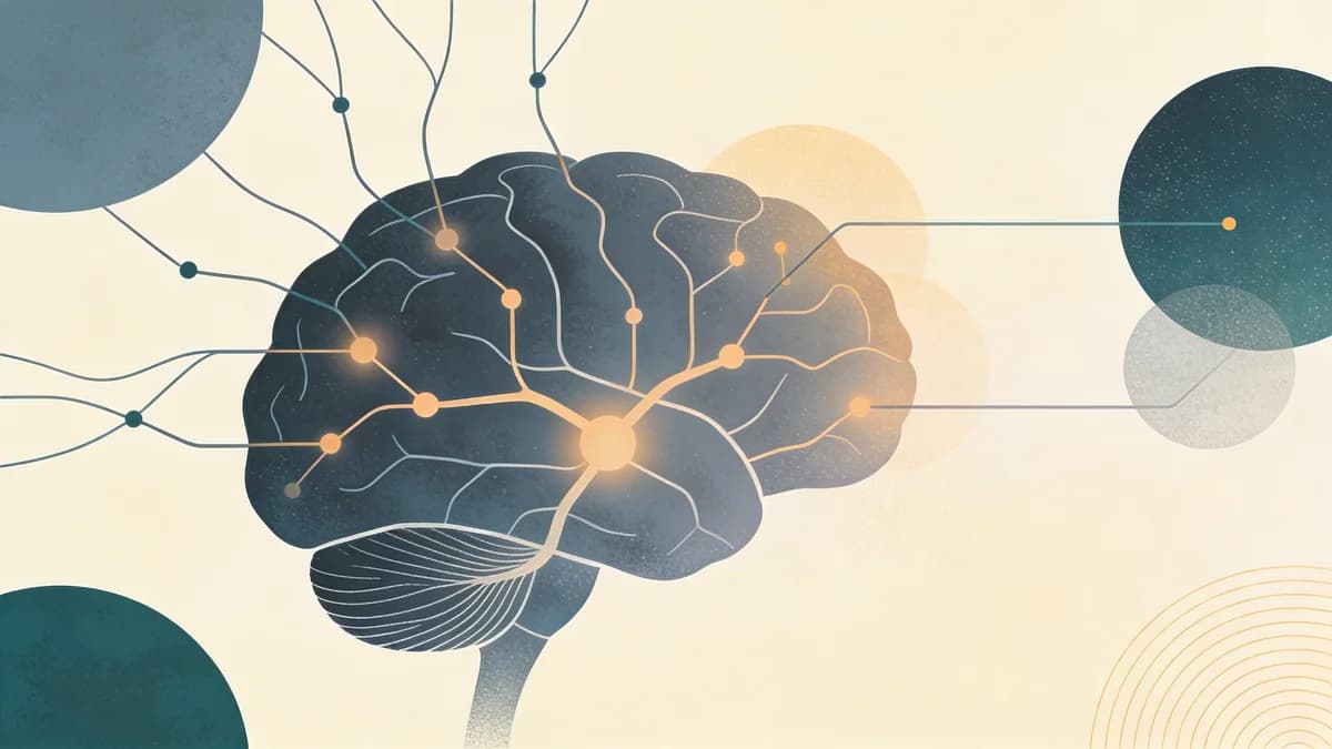 Abstract neural pathways with reward signals fading, representing GLP-1 drugs quieting addiction craving in the brain's mesolimbic system